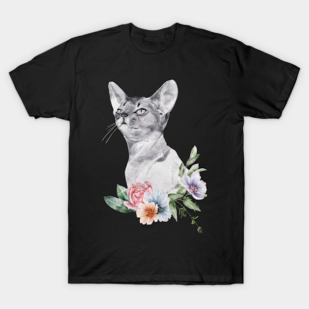 Floral Wild Cat Animal Spirit Costume Cute Wildlife Rescue T-Shirt by PinkyTree